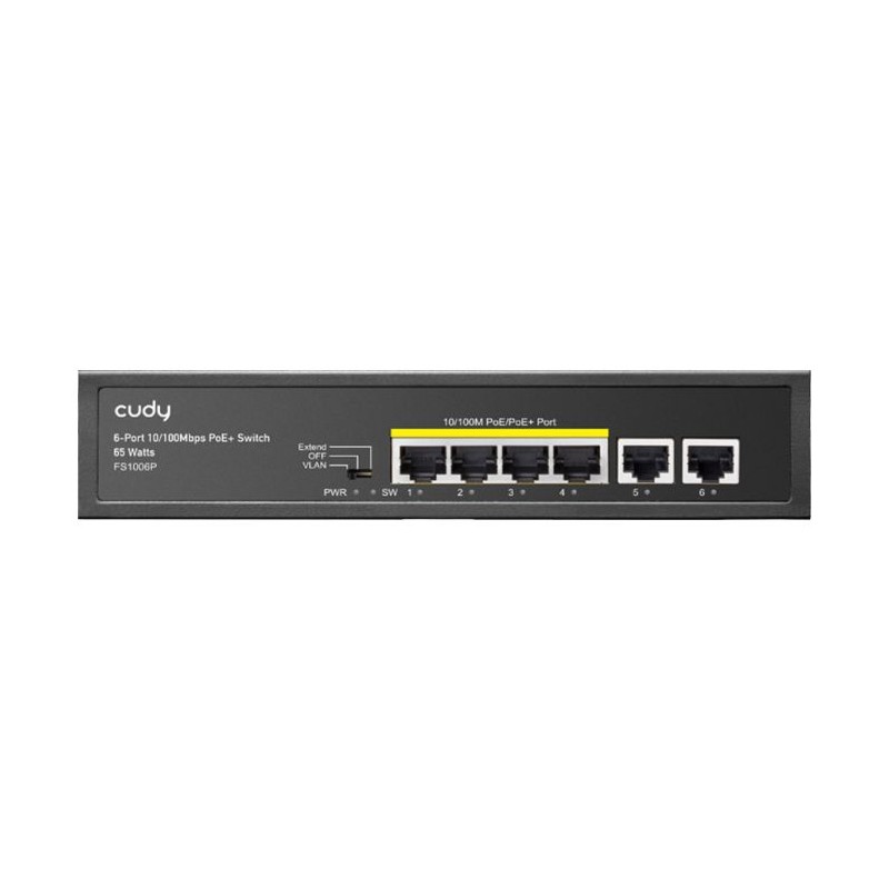 Cudy 6 Port Fast Ethernet 4 PoE 60W Switch | FS1006P