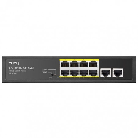 Cudy 10 Port Fast Ethernet 8 PoE 115W Switch | FS1010P