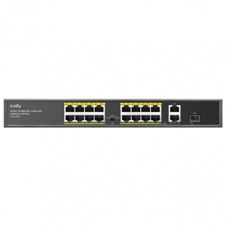 Cudy 16 Port Fast Ethernet PoE 190W 2 Gigabit 1SFP Switch | FS1018PS1