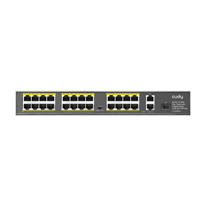 Cudy 24 Port Fast Ethernet PoE 290W 2 Gigabit 1SFP Switch | FS1026PS1