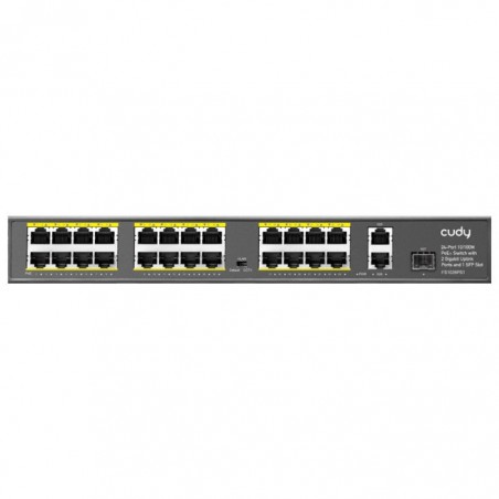 Cudy 24 Port Fast Ethernet PoE 290W 2 Gigabit 1SFP Switch | FS1026PS1