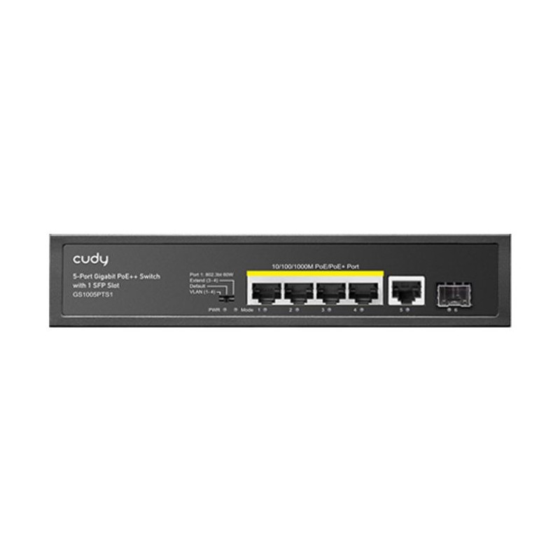 Cudy 5 Port Gigabit 4 PoE 120W 1SFP Switch | GS1005PTS1