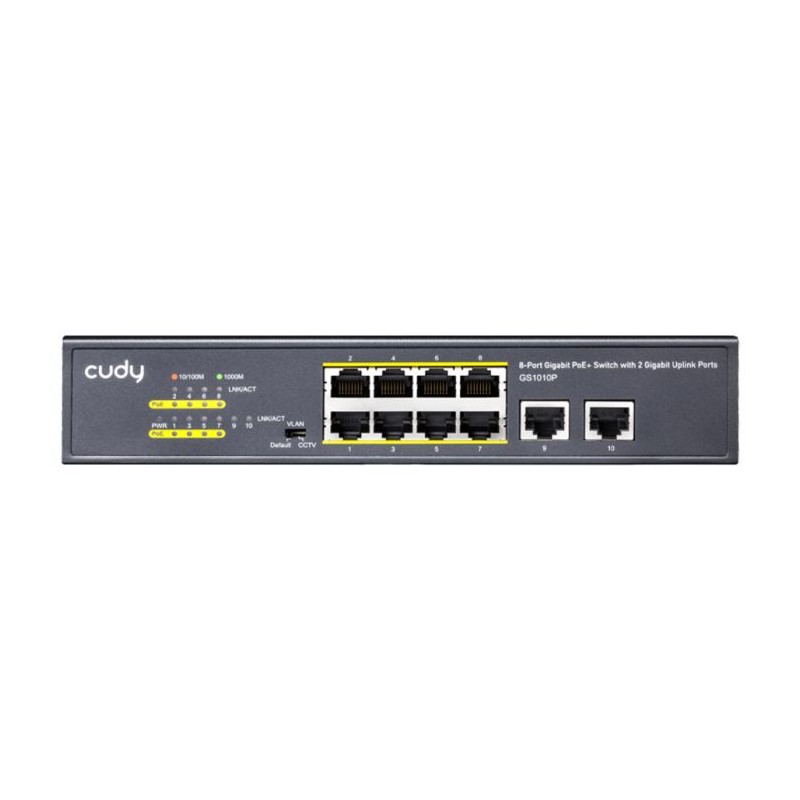 Cudy 10 Port Gigabit 8 PoE 100W PoE Switch | GS1010P