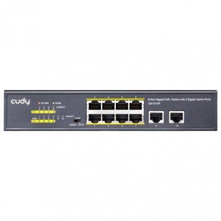 Cudy 10 Port Gigabit 8 PoE 100W PoE Switch | GS1010P