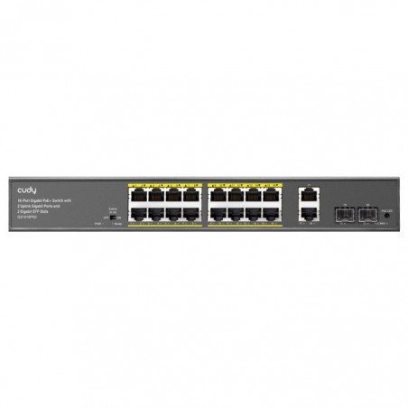 Cudy 16 Port Gigabit PoE 180W 2 Gigabit 2SFP Switch | GS1018PS2