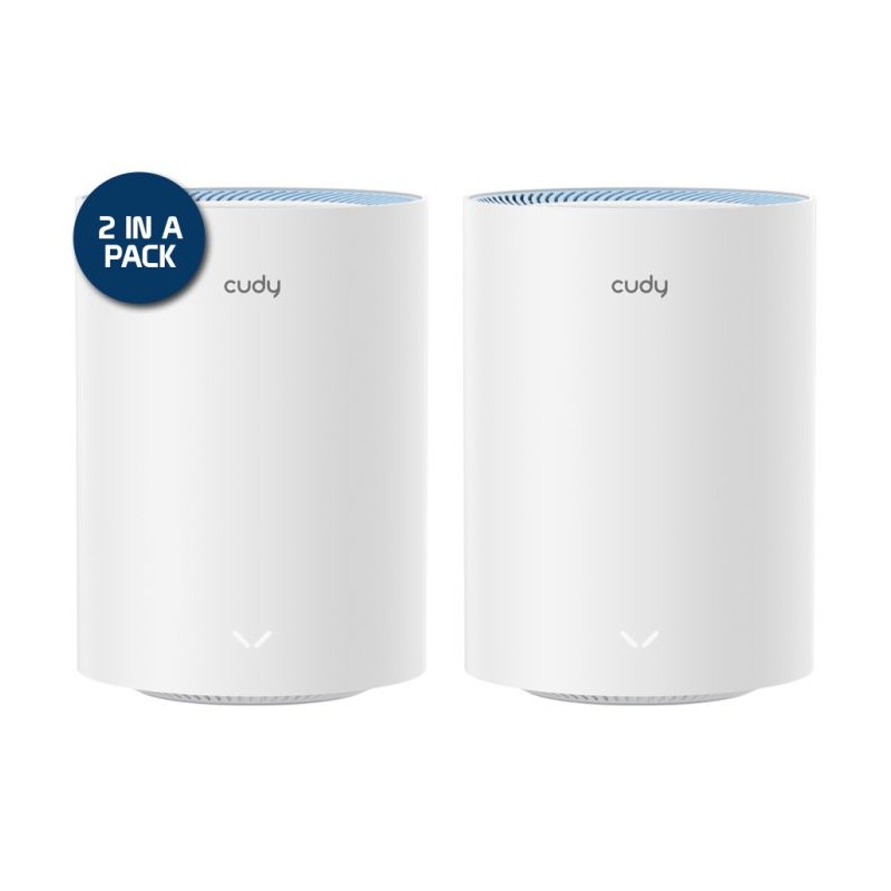 Cudy Dual Band WiFi 5 1200Mbps Fast Ethernet Mesh 2 Pack | M1200 (2-Pack)