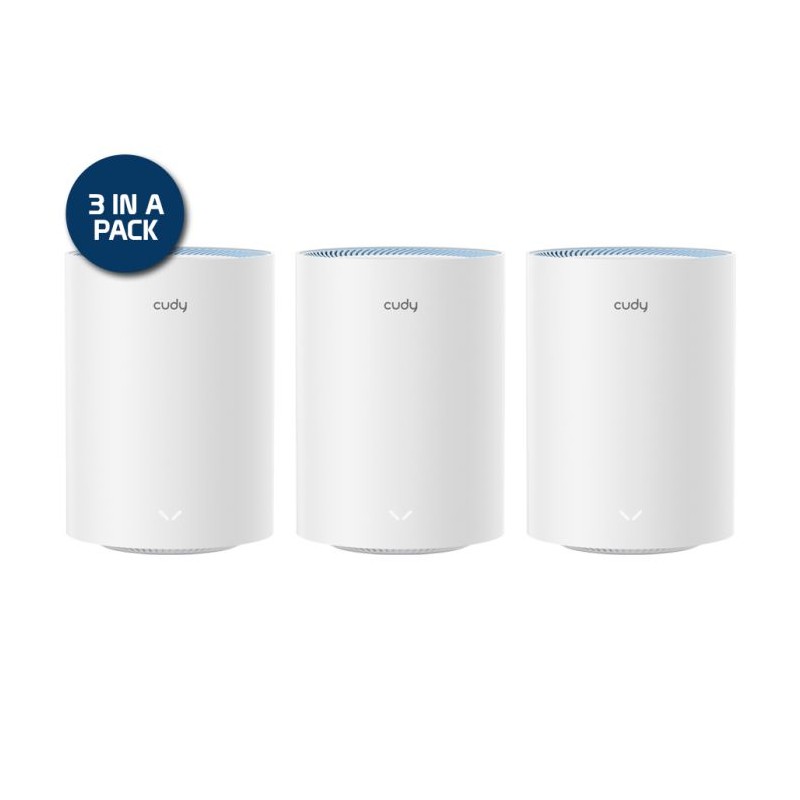 Cudy Dual Band WiFi 5 1200Mbps Fast Ethernet Mesh 3 Pack | M1200 (3-Pack)