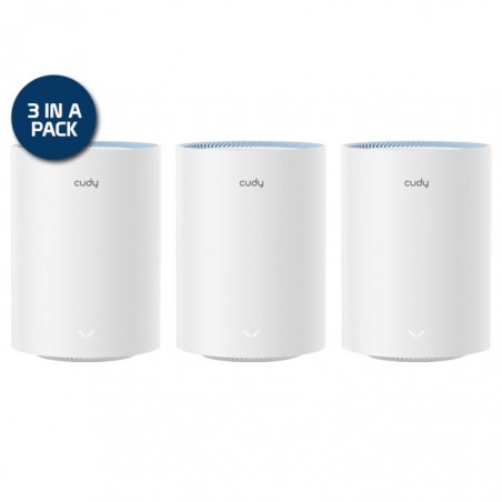 Cudy Dual Band WiFi 5 1200Mbps Fast Ethernet Mesh 3 Pack | M1200 (3-Pack)