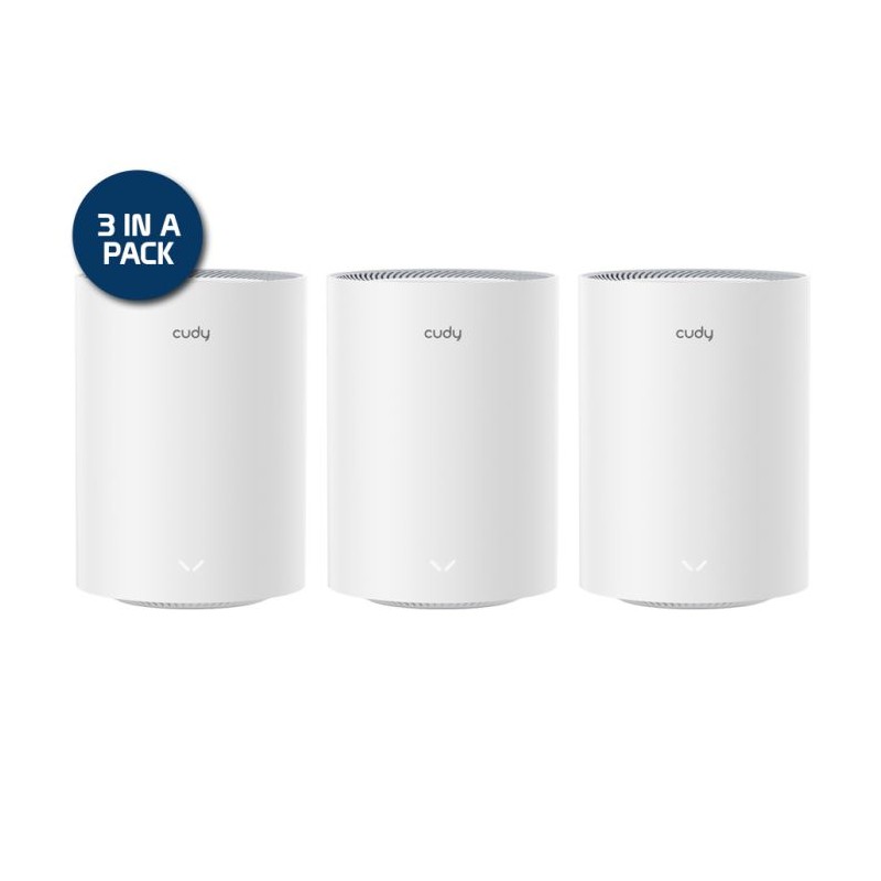 Cudy Dual Band WiFi 6 1800Mbps Gigabit Mesh 3 Pack | M1800 (3-Pack)