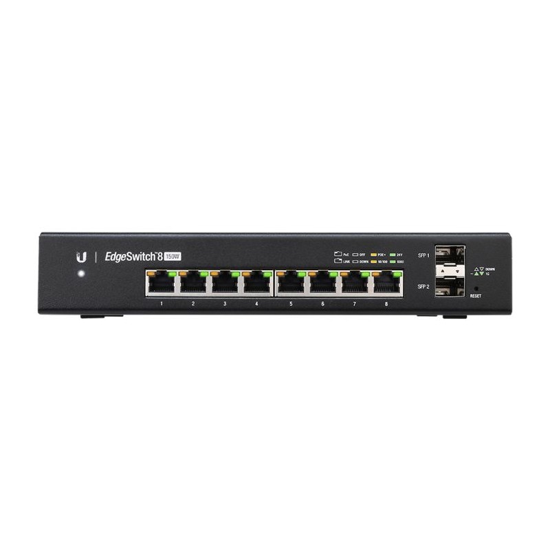 Ubiquiti UISP EdgeSwitch 8 Port PoE 150W 2SFP | ES-8-150W