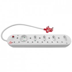 Surge Protected Multi Plug 5x16A 5x5A 0.5m Cord