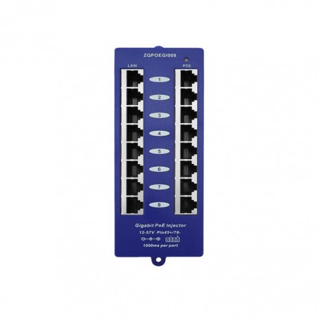 8 Port Gigabit Passive PoE Injector