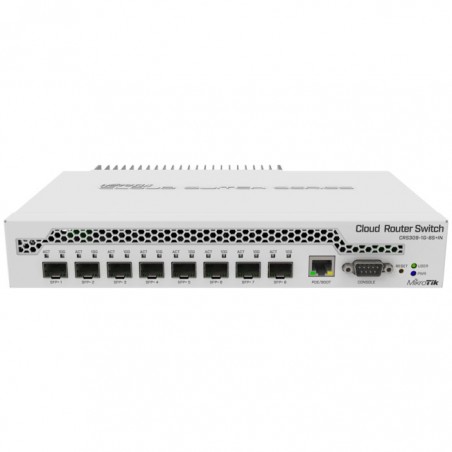 MikroTik Cloud Router Switch 8 Port SFP+ with PoE Input | CRS309-1G-8S+IN