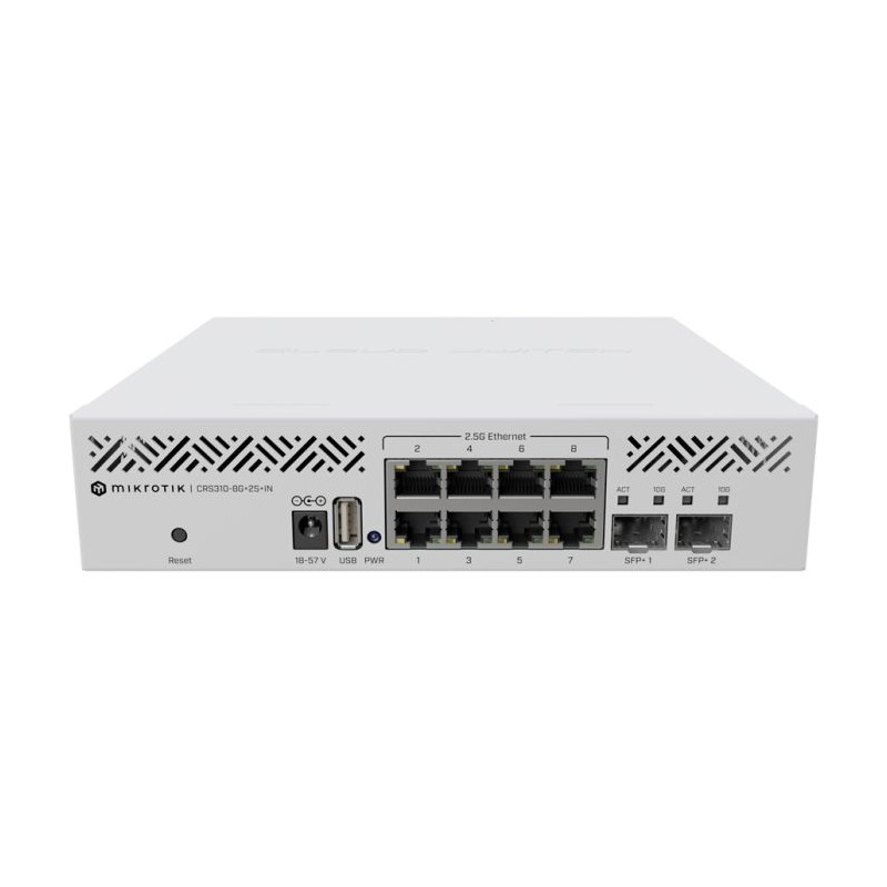 MikroTik Cloud Router Switch 8 Port 2.5Gbps Ethernet 2SFP+ | CRS310-8G+2S+IN