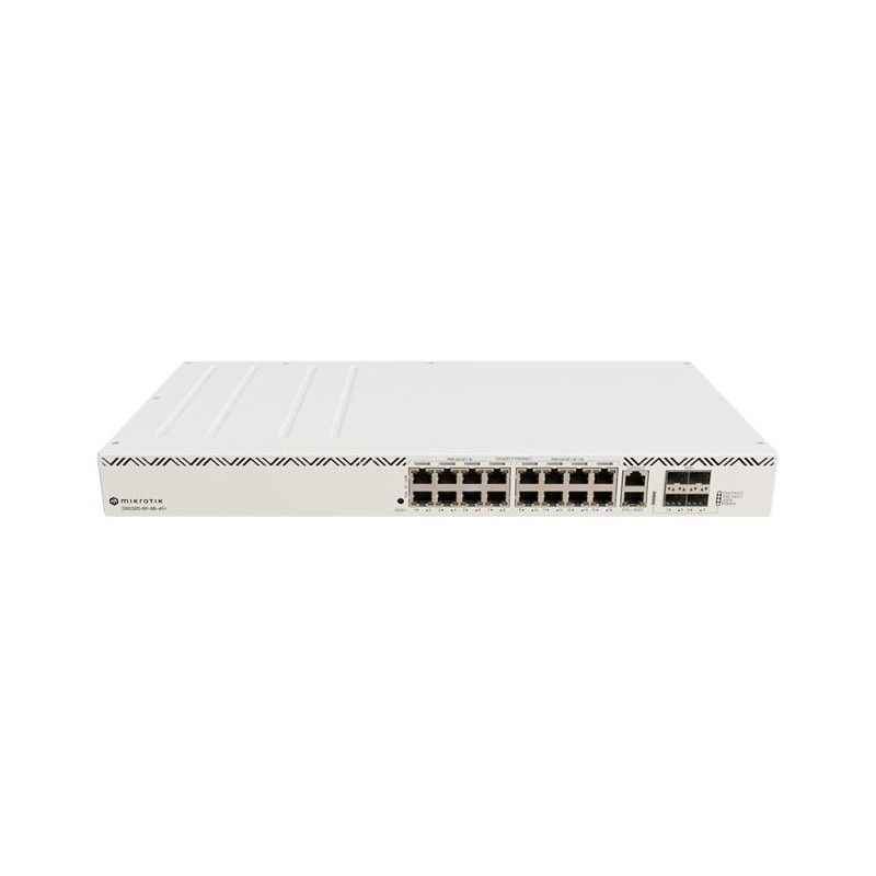 MikroTik Cloud Router Switch 16 Port PoE 600W 4SFP+ | CRS320-8P-8B-4S+RM