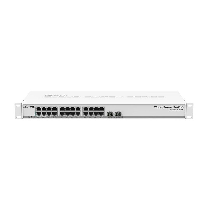 MikroTik SwOS Smart Switch 24 Port Gigabit 2SFP+ | CSS326-24G-2S+RM