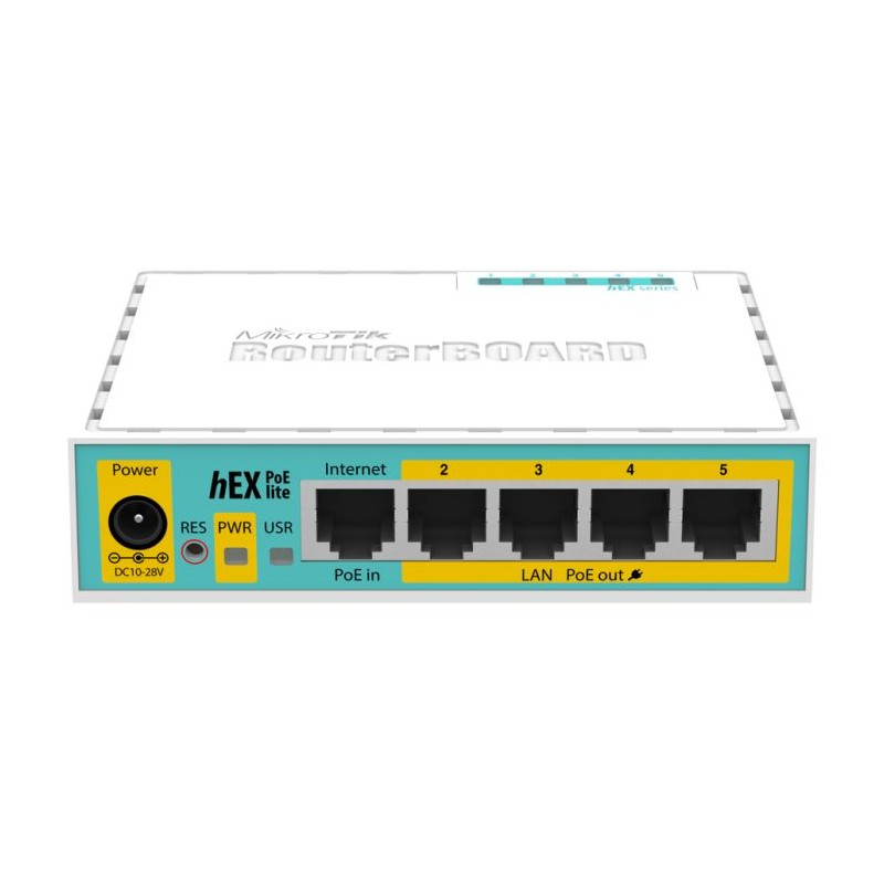 MikroTik hEX PoE Lite 5 Port Ethernet 4 PoE Router | RB750UPr2