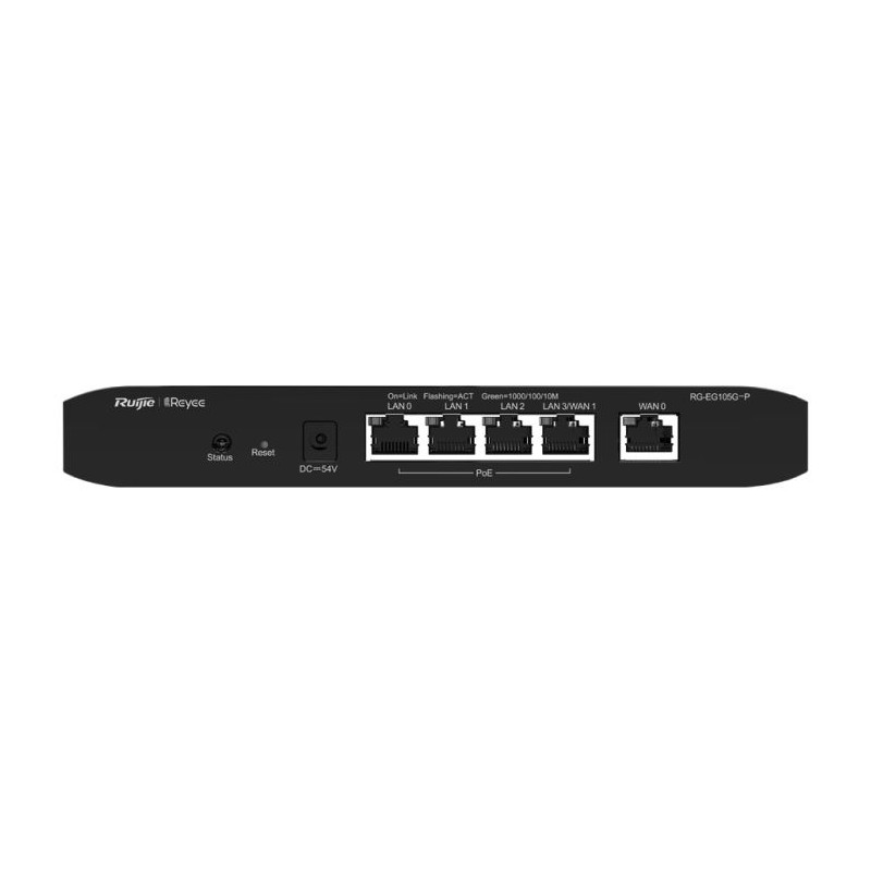 Reyee 5 Port Gigabit 2 WAN 4 PoE 54W Cloud Router | RG-EG105G-P