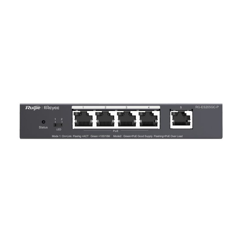 Reyee 5 Port Gigabit with 4 PoE 54W Smart Managed Switch | RG-ES205GC-P