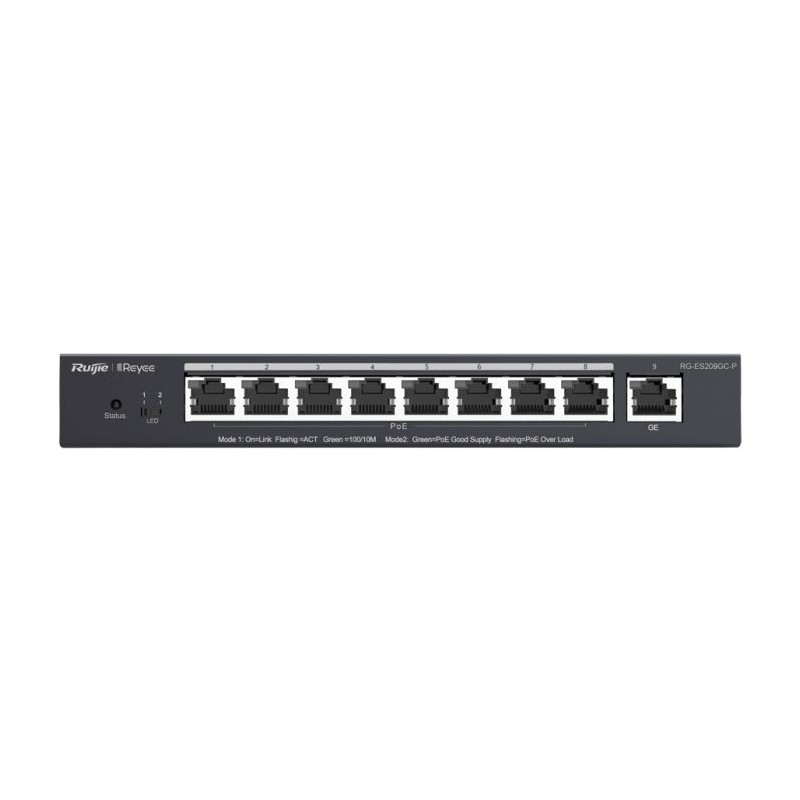 Reyee 9 Port Gigabit with 8 PoE 120W Smart Managed Switch | RG-ES209GC-P