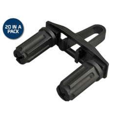 Rackstuds Duo 2.2mm/3.2mm 20 Pack Black | RSLDUO-1RUB20-S2/40