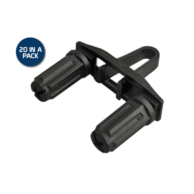 Rackstuds Duo 2.2mm/3.2mm 20 Pack Black | RSLDUO-1RUB20-S2/40