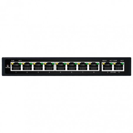 Scoop 10 Port Fast Ethernet 8 AI PoE 96W Switch