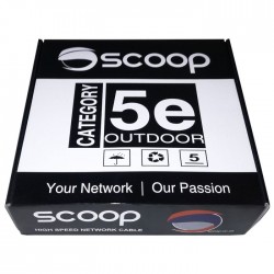 Scoop 100m Box Cat5e Outdoor FTP CCA Cable