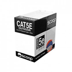 Scoop 305m Box Cat5e Outdoor FTP CCA Cable