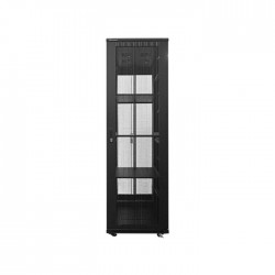 Linkbasic 42U 1M Deep Cabinet 4 Fans 3 Shelves & Perforated Steel Doors