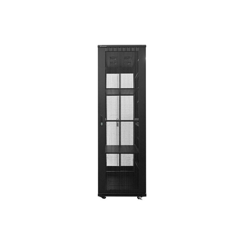 Linkbasic 42U 1M Deep Cabinet 4 Fans 3 Shelves & Perforated Steel Doors