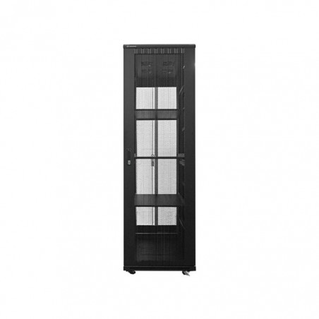 Linkbasic 42U 1M Deep Cabinet 4 Fans 3 Shelves & Perforated Steel Doors