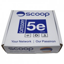 Scoop 100m Box Cat5e CCA White UTP Cable