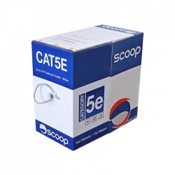 Scoop 305m Box Cat5e CCA Grey UTP Cable