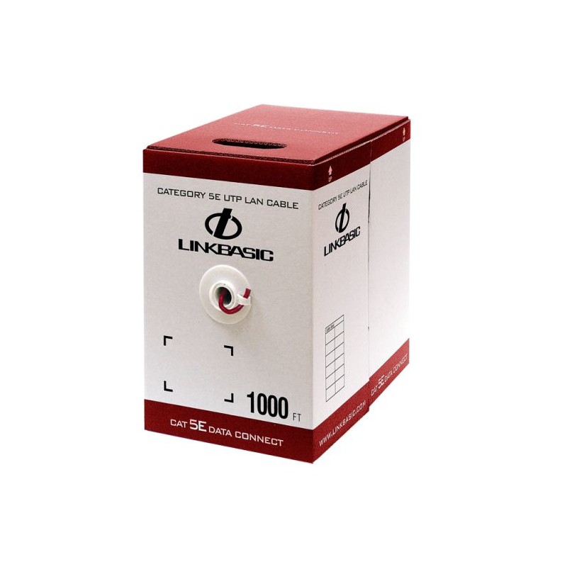 Linkbasic 305M Box Cat5e Solid Red UTP Cable