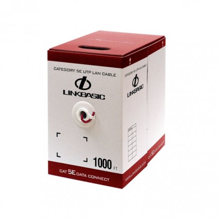 Linkbasic 305M Box Cat5e Solid Red UTP Cable