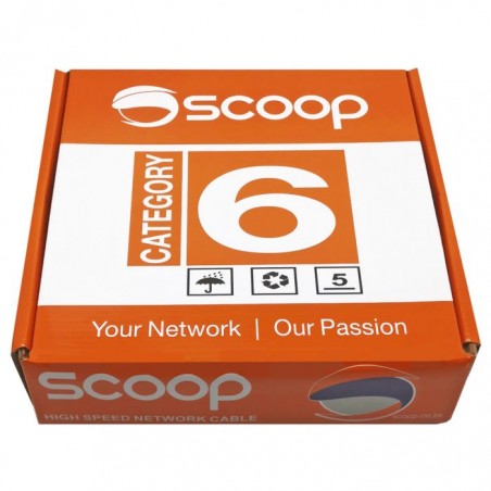 Scoop 100m Box Cat6 CCA Grey UTP Cable