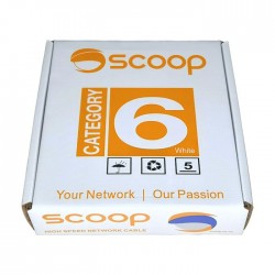 Scoop 100m Box Cat6 CCA White UTP Cable