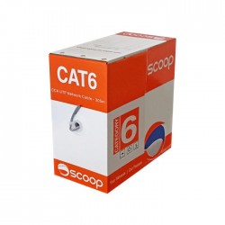 Scoop 305m Box Cat6 CCA Grey UTP Cable