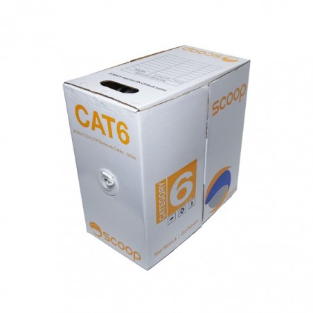 Scoop 305m Box Cat6 CCA White UTP Cable